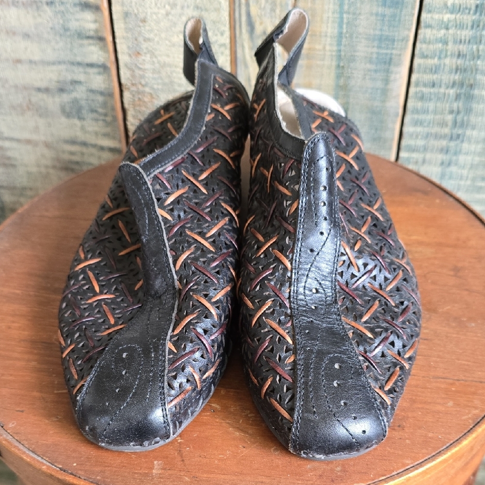 PIKOLINOS Black and Brown Leather Loafers